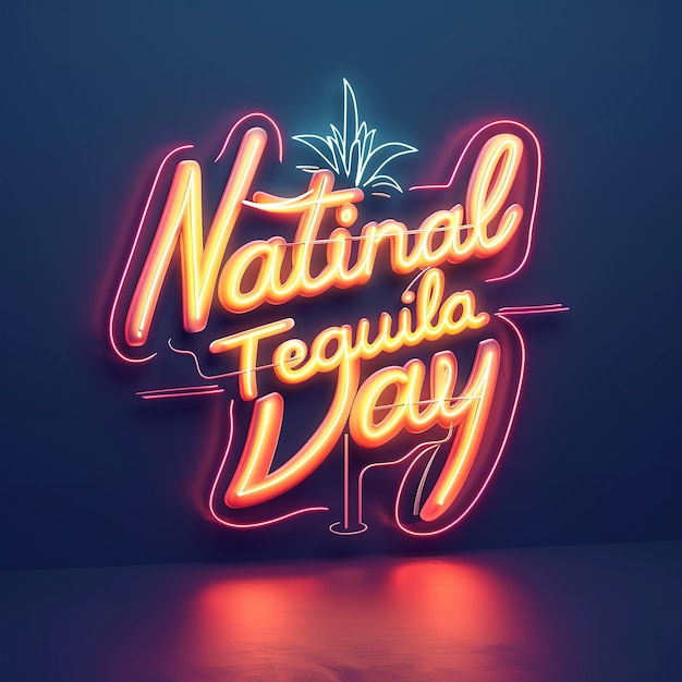 text bearing National Tequila Day typography logo