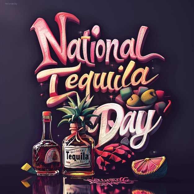 text bearing National Tequila Day typography logo