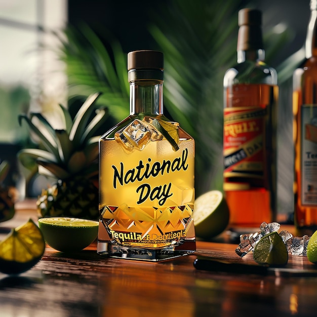 text bearing National Tequila Day typography logo