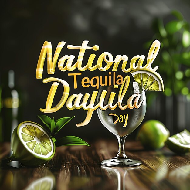 text bearing National Tequila Day typography logo