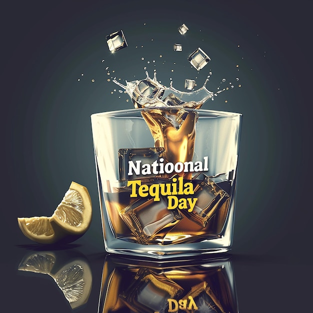 text bearing National Tequila Day typography logo