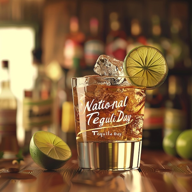 text bearing National Tequila Day typography logo