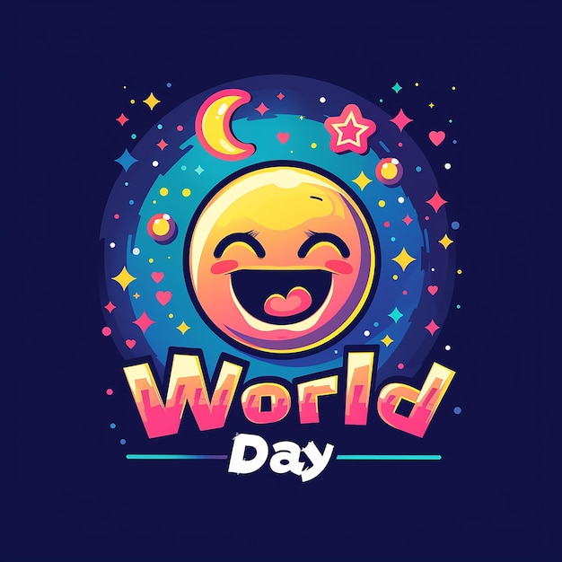 text bearing World Emoji Day typography logo