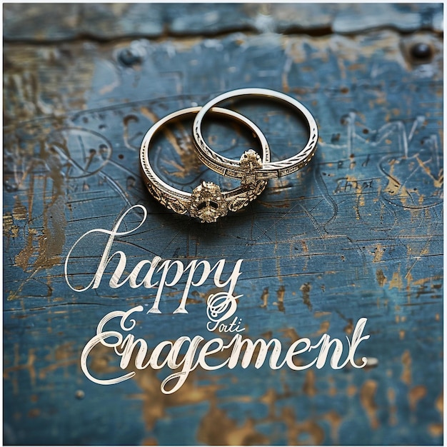 Photo text happy engagement ecard design