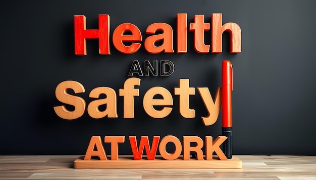 Text sign showing Health And Safety At Work Conceptual photo Secure procedures prevent accidents