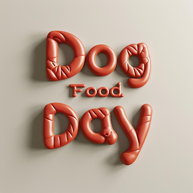 Photo text that says dog food day typography logo typography