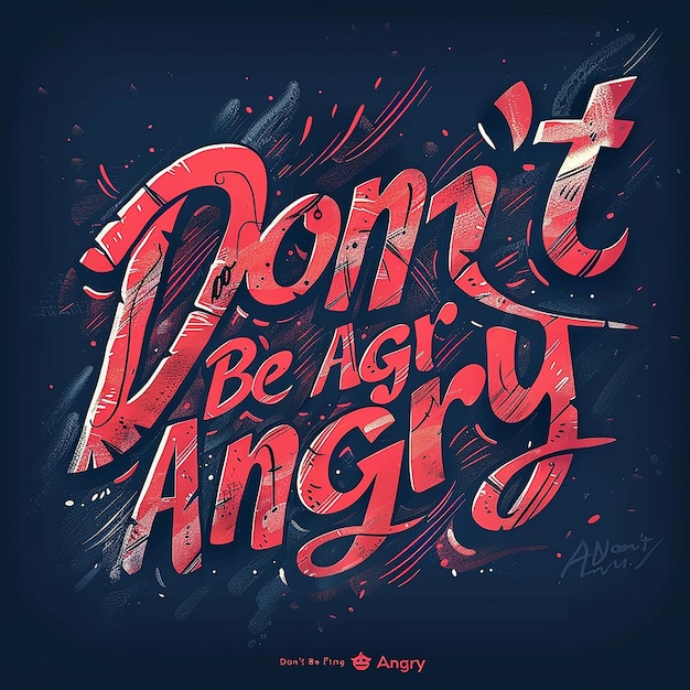 text that says Dont Be Angry typography logo typography