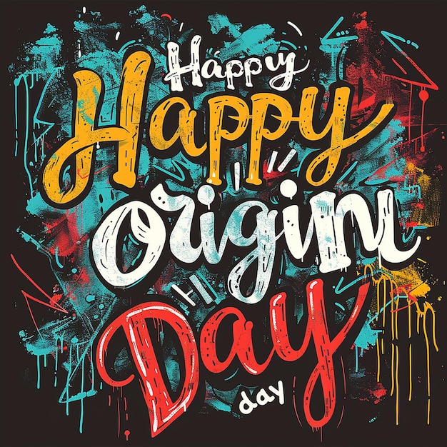 text that says happy origin day typography logotext that says happy origin day typography logo