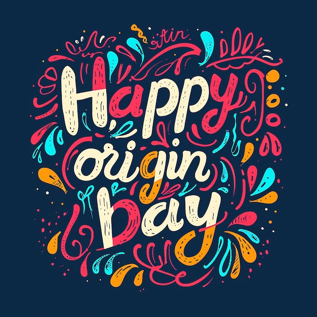 text that says happy origin day typography logotext that says happy origin day typography logo