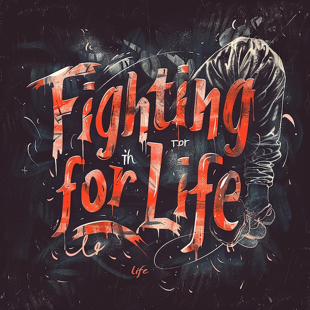 Photo text that says struggle for life typography logo typogra