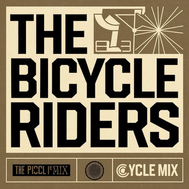 Photo text with cycle mix in logo the bicycle riders