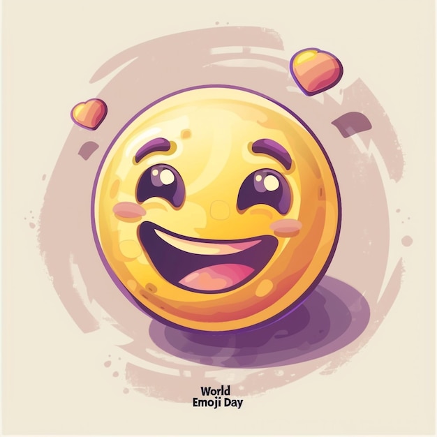 Text World Emoji Day Vector design