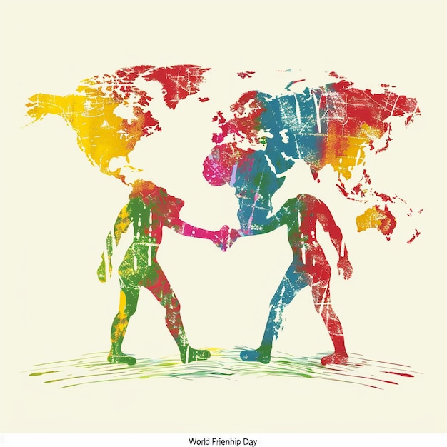 Photo text world friendship day vector design