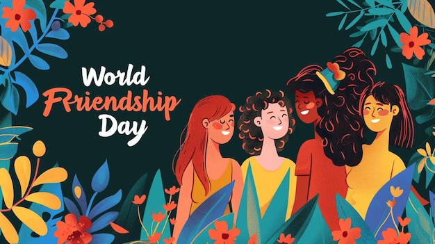 Text World Friendship Day Vector design