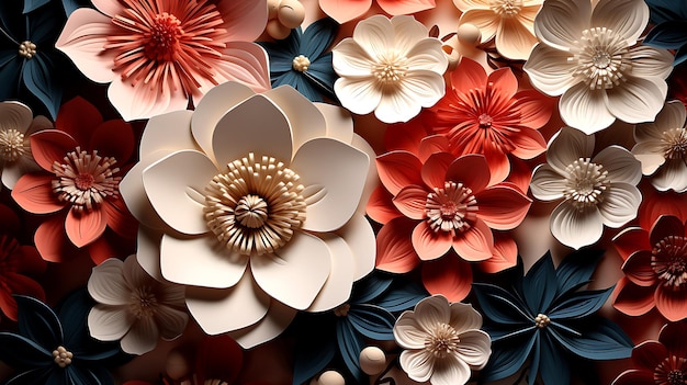 textile 3d flower pattern design