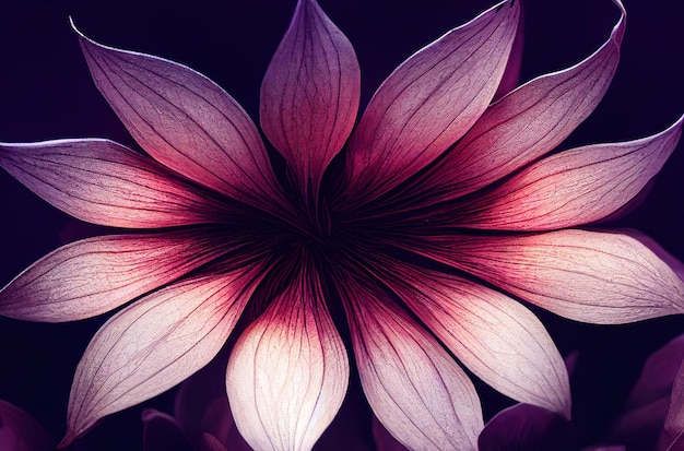 Textile flowers on a dark background