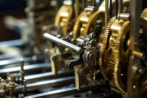 textile industry machinery in a modern workshop highlighting the intricate details and mechanisms