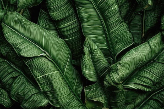 textile repeat pattern of banana leaf