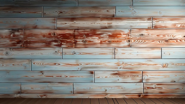 Textural surface of the wall of wooden horizontal planks AI generated