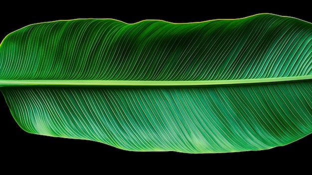 Texture of banana leaf tropical plant detailed veins Background