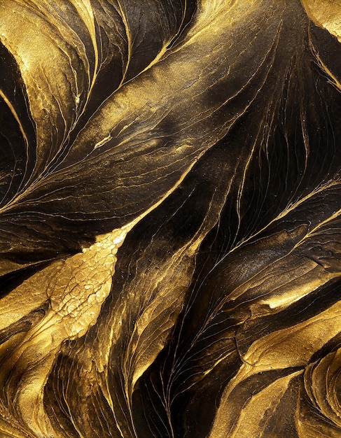 texture of black gold Abstract seamless texture Fractal art background for creative design