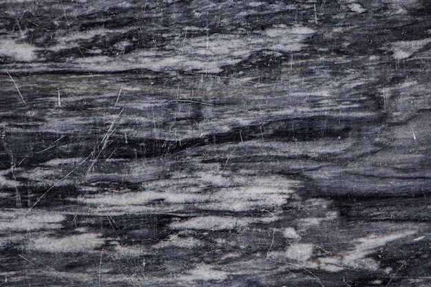 Texture of black marble with white veins closeup