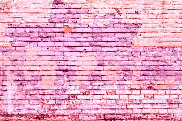 Texture of a brick wall with cracks and scratches which can be used as a background