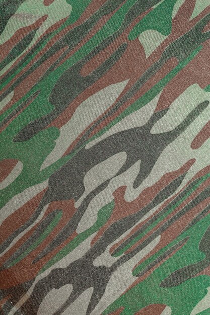 Texture of brown green camouflage cotton fabric