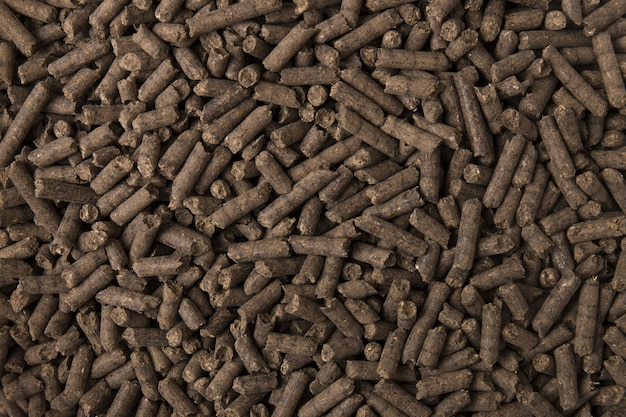 Texture of compressed organic fertilizer.