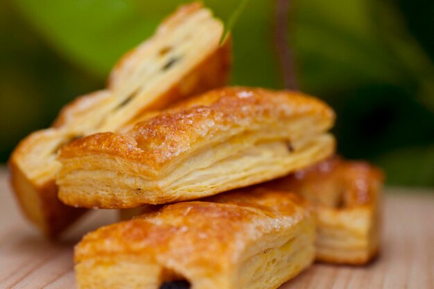 Texture crisp biscuit puff pastry maple pie