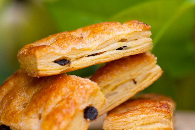 Texture crisp biscuit puff pastry maple pie