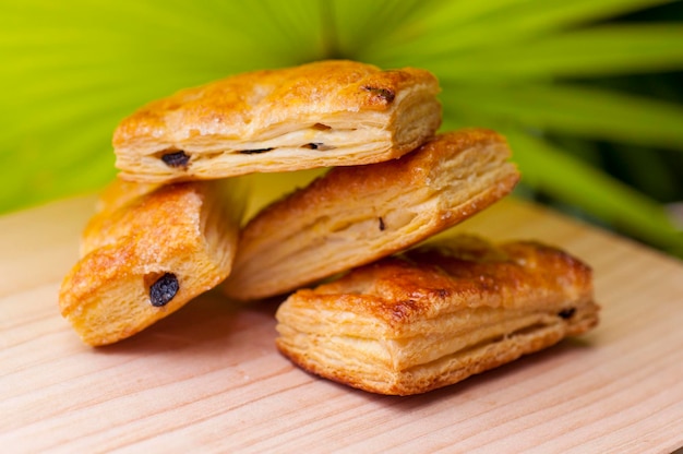 Texture crisp biscuit puff pastry maple pie