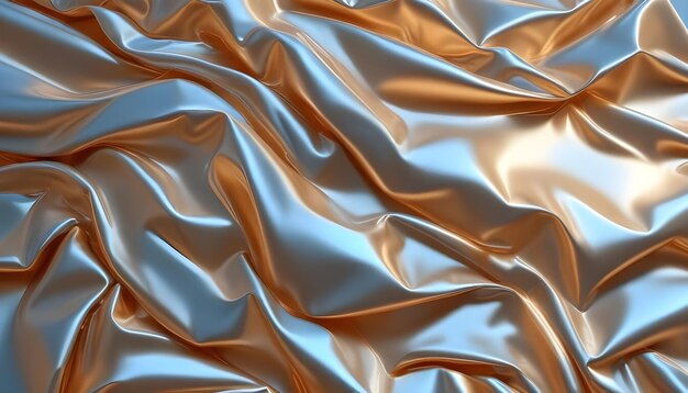 Texture of crumpled golden fabric backgroun