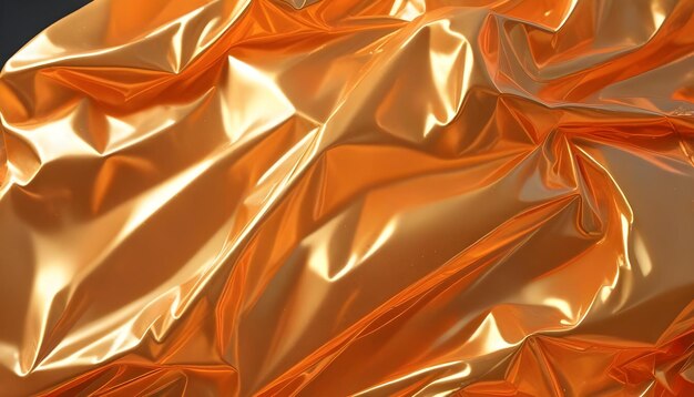 Texture of crumpled golden fabric backgroun