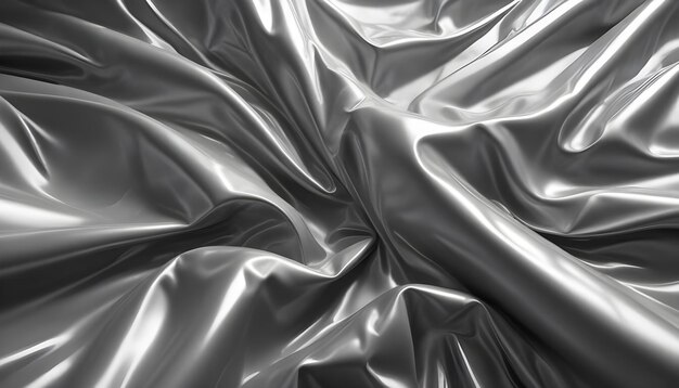 Texture of crumpled silver fabric background