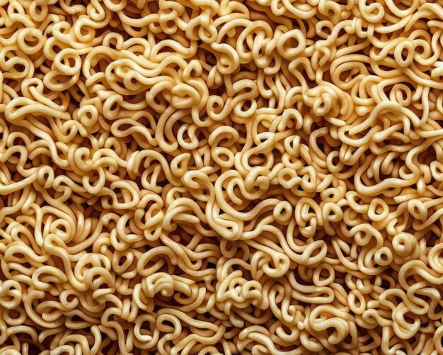 Photo texture of curly noodles food background