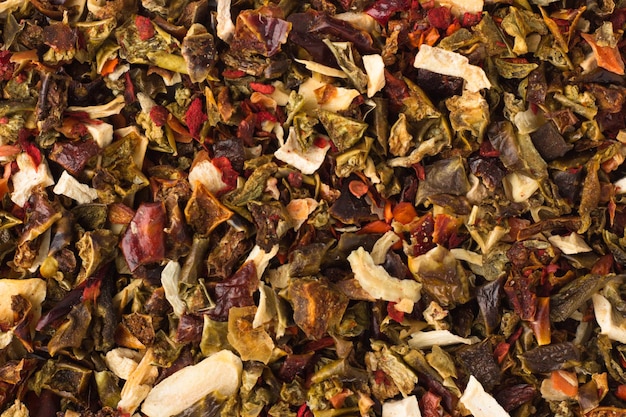 Texture of dried vegetables closeup spice or seasoning as background