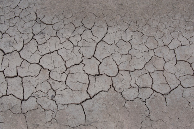 Texture of dry crackled soil dirt drought background