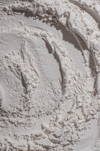 Texture of flour powder white sand White Bulge dents cracks imprint crater