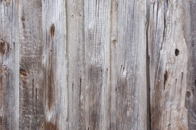 Texture of gray beige old smooth wood. Plank fence