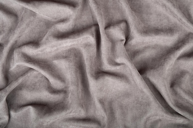 Texture of gray fabric abstract sheet on the bed background