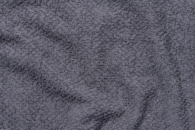 Texture of a gray terry cotton towel canvas Macro