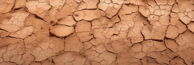 Texture of grungy dry cracked red soil Nature background of earth Surface of dry mud broken texture desert Global warming climate change