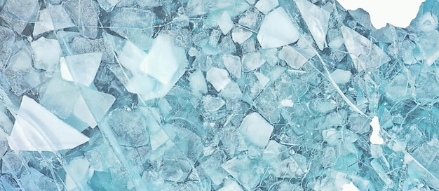 texture ice top view cracks transparent abstract background winter