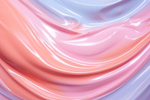 Texture of liquid paint or cosmetics in pastel colors