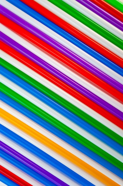 Texture of multi-colored cocktail tubes