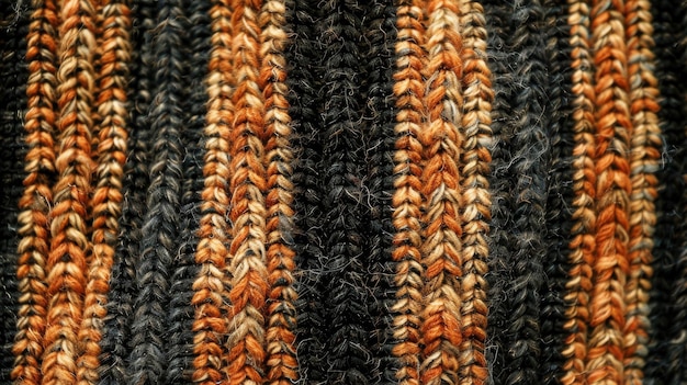 Texture of Multicolored Knitted Wool Fabric