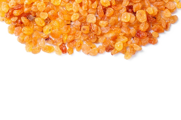 Texture of natural fresh yellow raisins