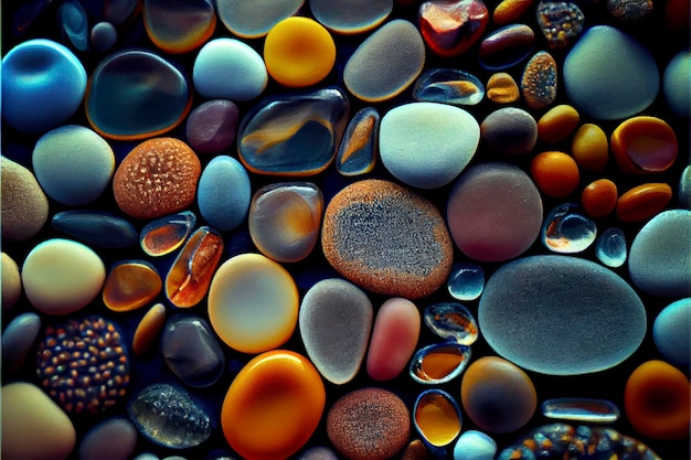 texture of natural glass colored sea pebble