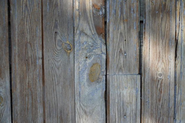 Texture of an old fence made of wooden boards closeup